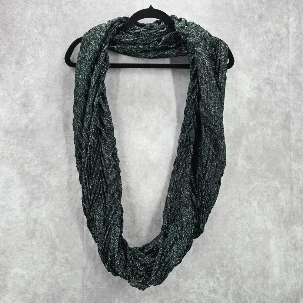 Black Silver Chevron Wide Infinity‎ Wrap Hijab Dupatta Shawl Scarves Scarf